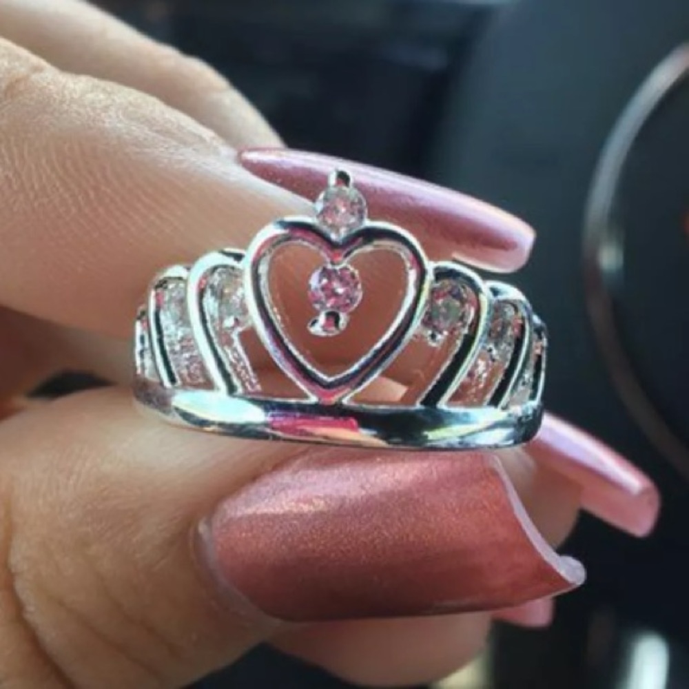 925 Princess Crown Ring